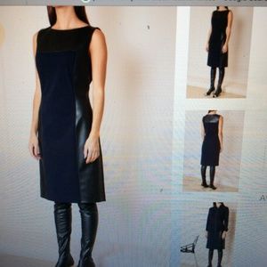 Piazza Sempione Colour Block Black Blue Dress EU 44.   US 8